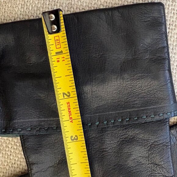 LEATHER Hand-Stitch Made in ITALY Paloma PALOMA PICASSO Gloves w/LEATHER CUFFS - Picture 10 of 16